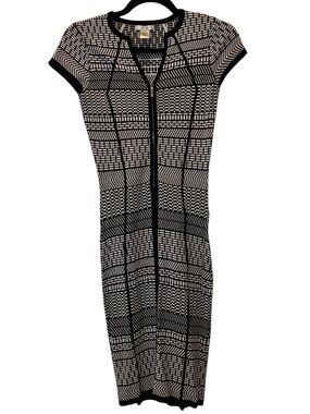 Cache Black & White Trim Dress Y2K